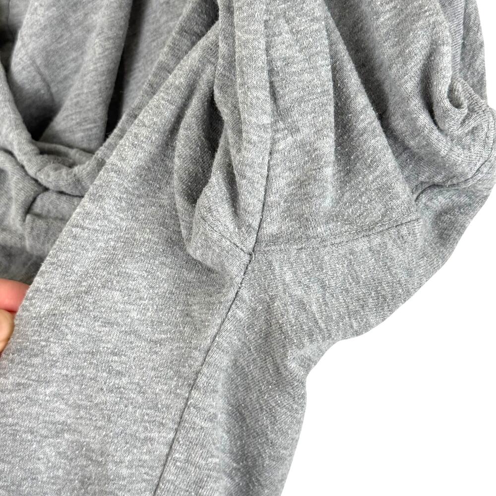Cotton On Cropped Basic Light Heather Gray Drawstring Hoodie Sweatshirt - Small - Picture 5 of 7